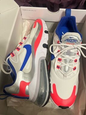 Nike Air Max 270 React - White/Blue/Coral